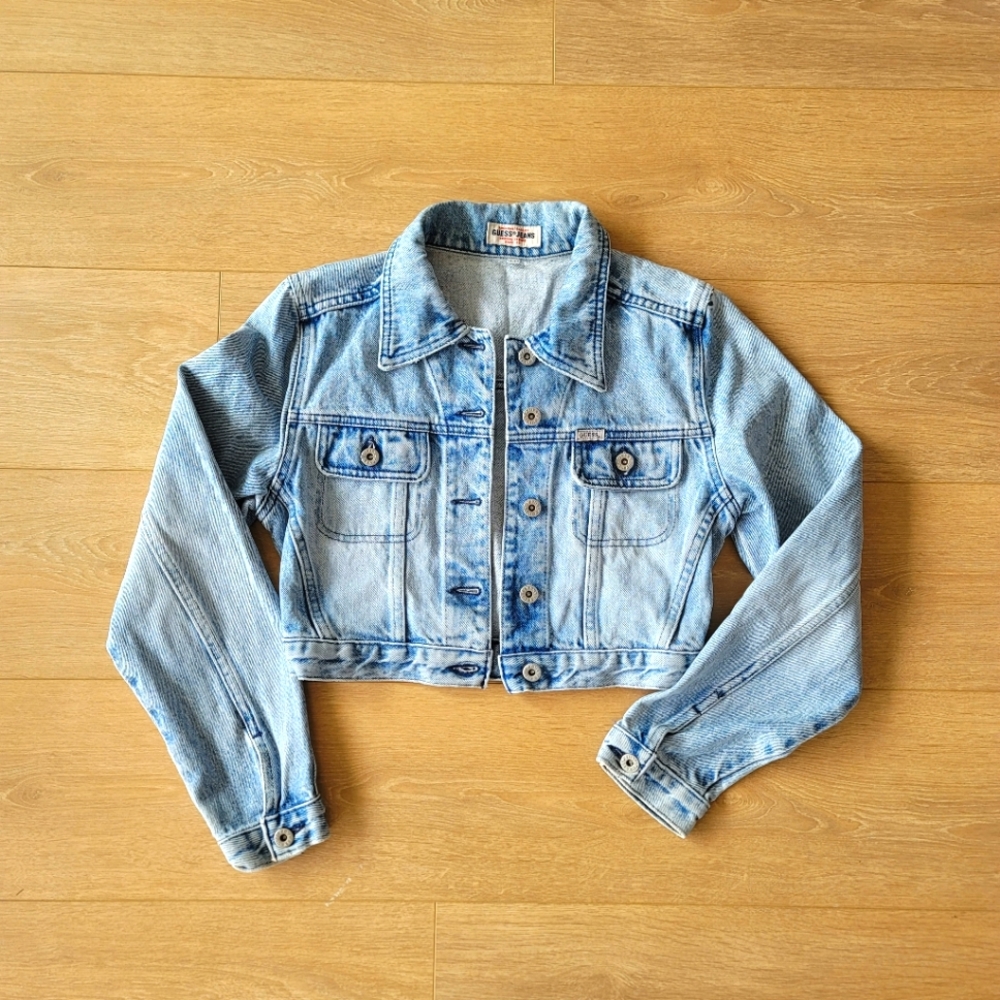 Vintage Guess Jean Jacket Size Medium M circa 90s